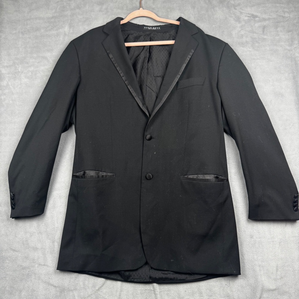 Hugo Boss Mens‎ Tuxedo Jacket Black Super 100 Wool Blazer Made in Germany Formal